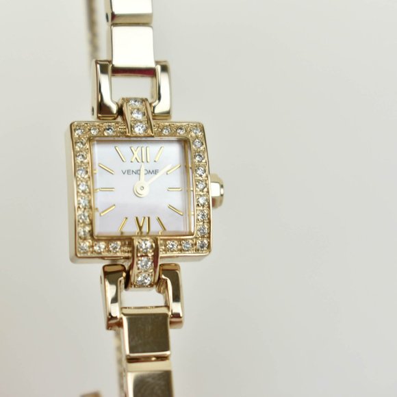 VENDOME AOYAMA: Pale Gold Genuine Diamond Watch - Picture 4 of 10